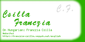 csilla franczia business card